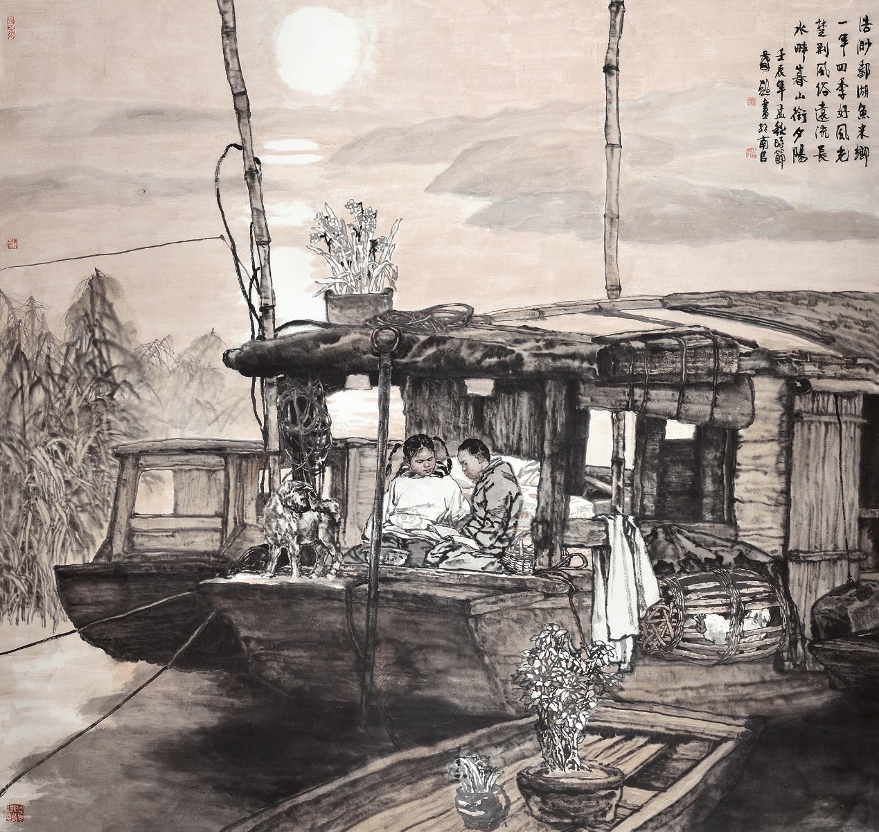 <h2>浩渺鄱阳米乡</h2><p>作者：蔡超</p><p>创作年代：2015年</p><p>规格：199cm×188cm</p><p>品类：国画</p>